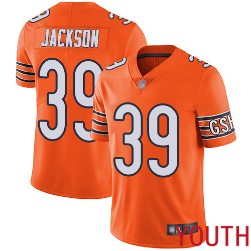 Chicago Bears Limited Orange Youth Eddie Jackson Alternate Jersey NFL Football #39 Vapor Untouchable